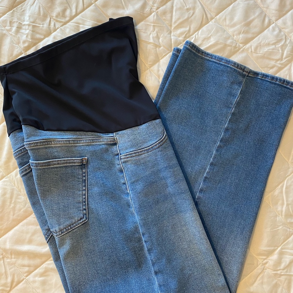 Just USA Maia Maternity Slim Wide Leg Jeans
